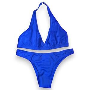 Vintage deadstock navy blue cheeky bikini set